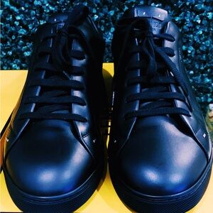 Fendi Black Leather Sneakers